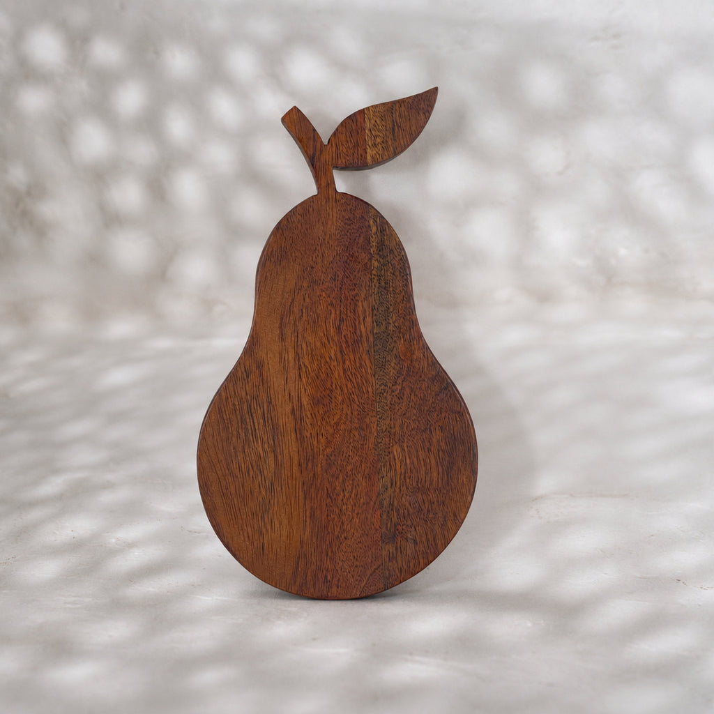 Front view of the Orchard pear-shaped wooden trivet