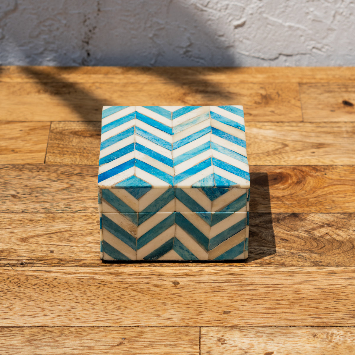 Chevron Wooden Storage Box