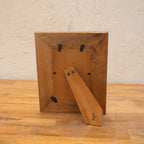 Back view of the Chevron wooden photo frame with easel stand and wall fittings