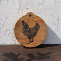 Cluck Wooden Butcher Board, Natural Wood Cutting & Chopping Board, Meat & Kitchen Prep Board