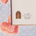 Close-up of the painted pattern on the Baby Blue wooden photo frame