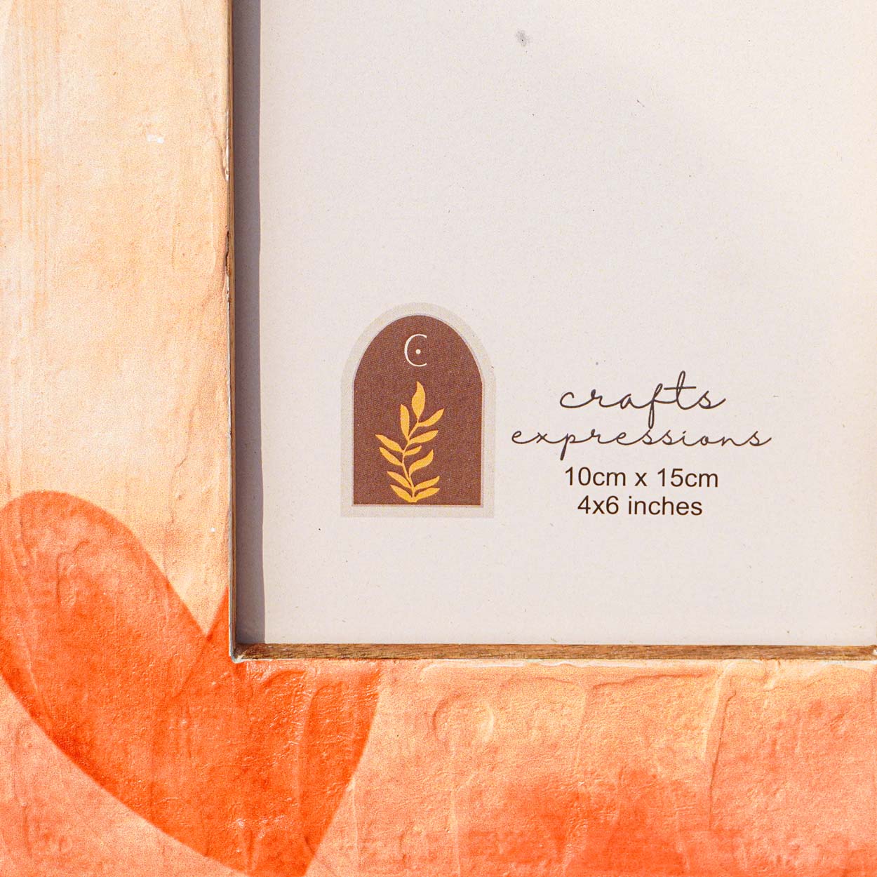 Morning Love Wooden Photo Frame | Soft Peach & Blush | 4 × 6 Inches