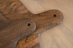 Close-up of the handle of the small Plateau wooden board