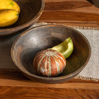 Ellipse medium wooden serving bowl