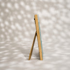 Green and warm-white trellis wooden photo frame for a 5 by 7 inch photograph