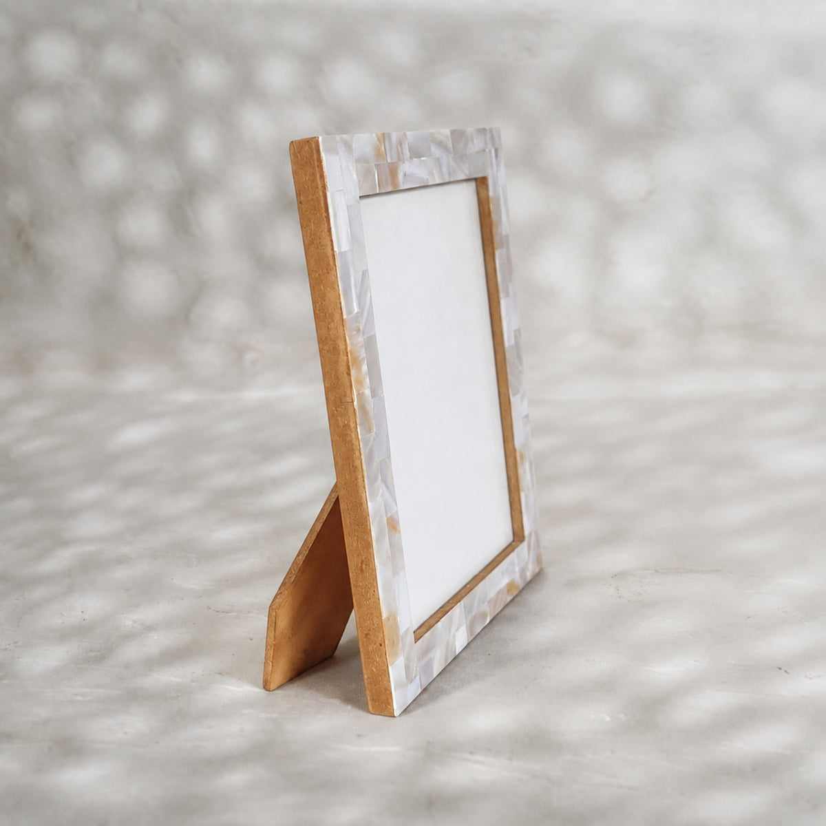 Pale Blue mother of pearl photo frame for a 5 by 7 inch photograph