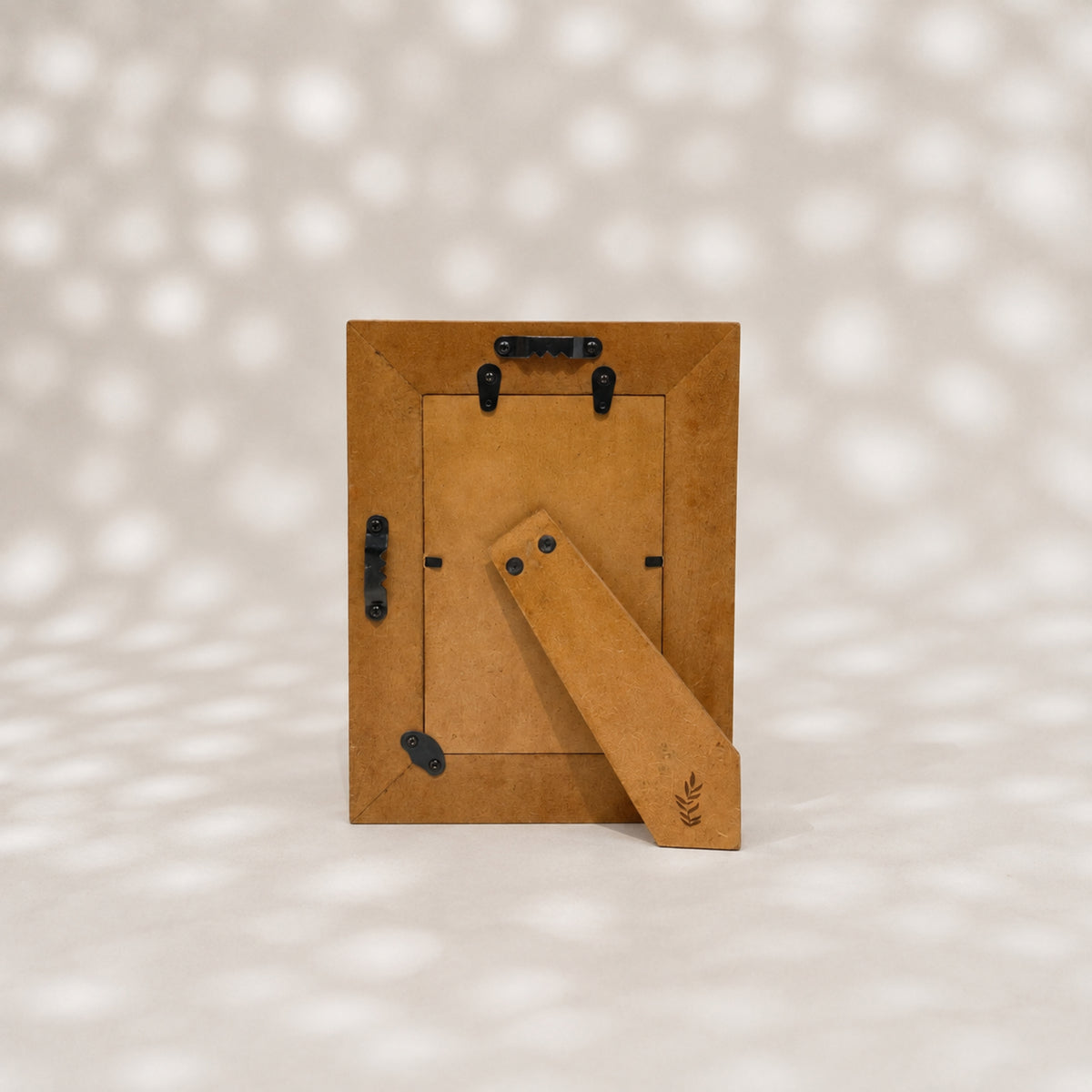 Jade-green and warm-white trellis wooden photo frame for a 5 by 7 inch photograph