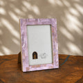 Lilac mother of pearl photo frame for a 4 by 6 inch photograph