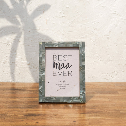 Wavy Wooden Photo Frame | Photo Frame for Mother's day Gift Olive |4x6 Inch