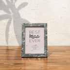Mother of Pearl Photo Frame, Olive Tone Wooden Frame, 5 x 7 Inch