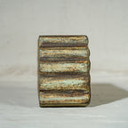 Antique carved wooden tea light candle holder with space for three candles