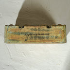 Antique carved wooden tea light candle holder with space for three candles