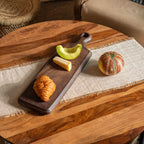 Paddle Wooden Cheese Board, Natural Wood Cutting & Serving Board, Cheese & Charcuterie Board, 22.5 x 6.75 x 1.25 Inch