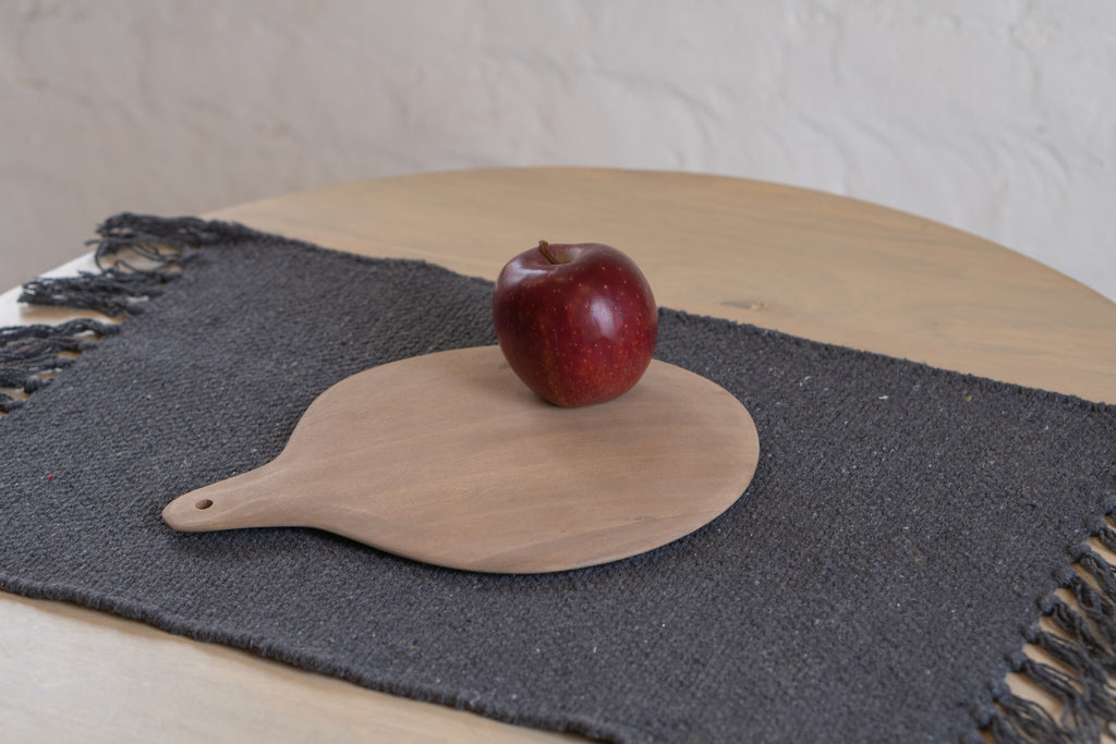 Pebble-Ash Wooden Platter, Natural Wood Serving Platter, Cheese & Snack Serving Board, 14 x 10 x 1 Inch