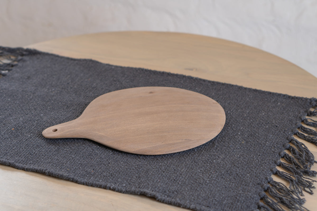 Top view of the empty Pebble Ash wooden platter