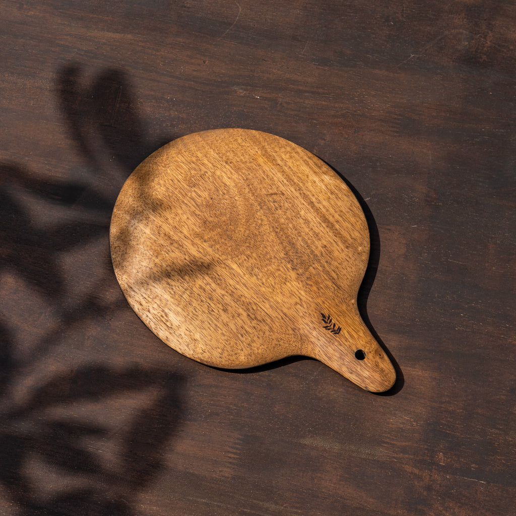 Plateau Wooden Board Large, Natural Wood Charcuterie & Serving Board, Cheese & Snack Serving Board, 13.25 x 10 x 0.25 Inch