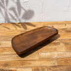 Angled top view of the empty Spaceship small wooden riser stand