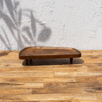 Front view of the empty Spaceship small wooden riser stand
