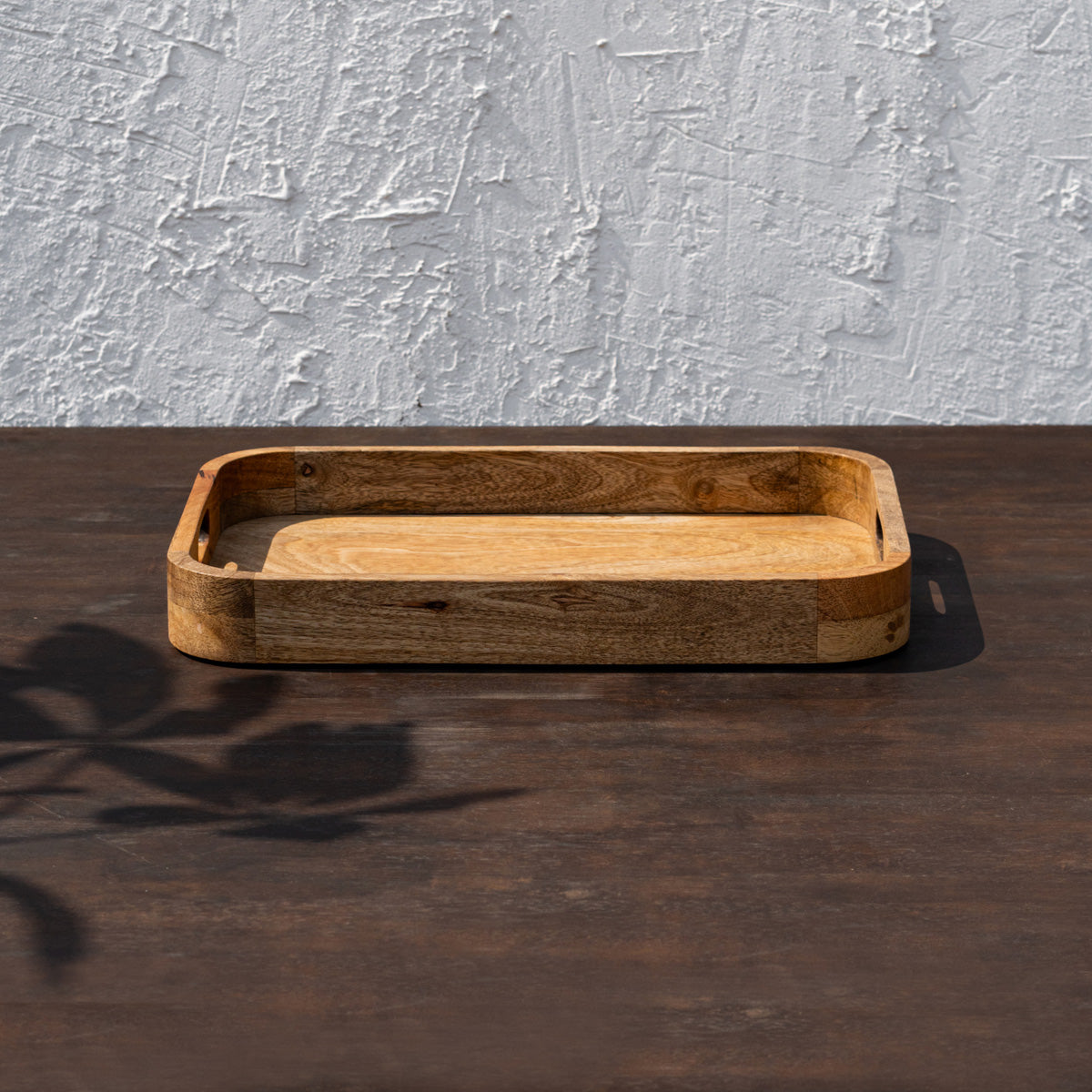 Front view of the Glide wooden serving tray
