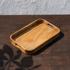 Angled top view of the Glide wooden serving tray