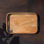 Top view of the Glide wooden serving tray