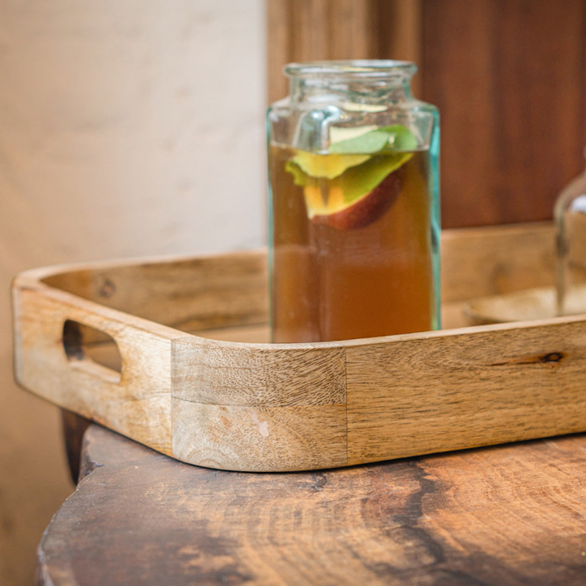 Glide Wooden Tray for Serving & Decor