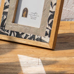 Close-up of the patterned edge of the Sufi photo frame