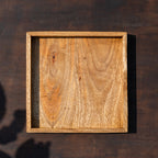 Top view of the Trunk wooden tray