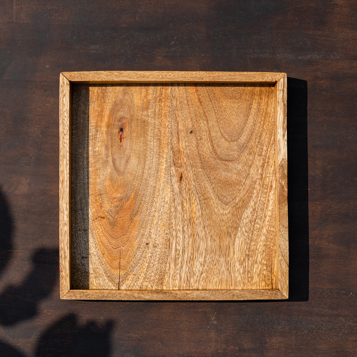 Top view of the Trunk wooden tray