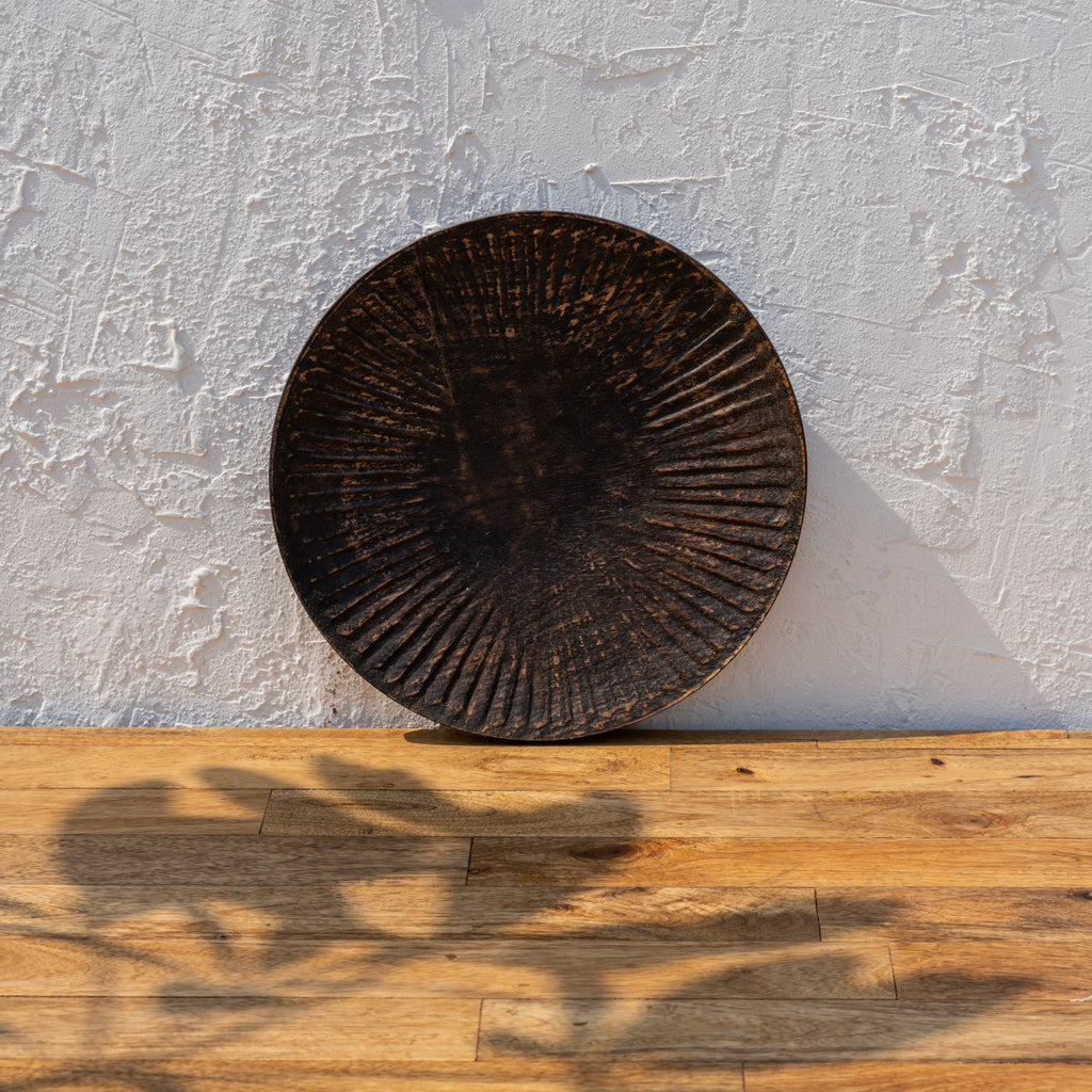 Medium Terrain wooden platter standing upright