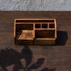 Ultimate wooden organizer showing its open storage compartments