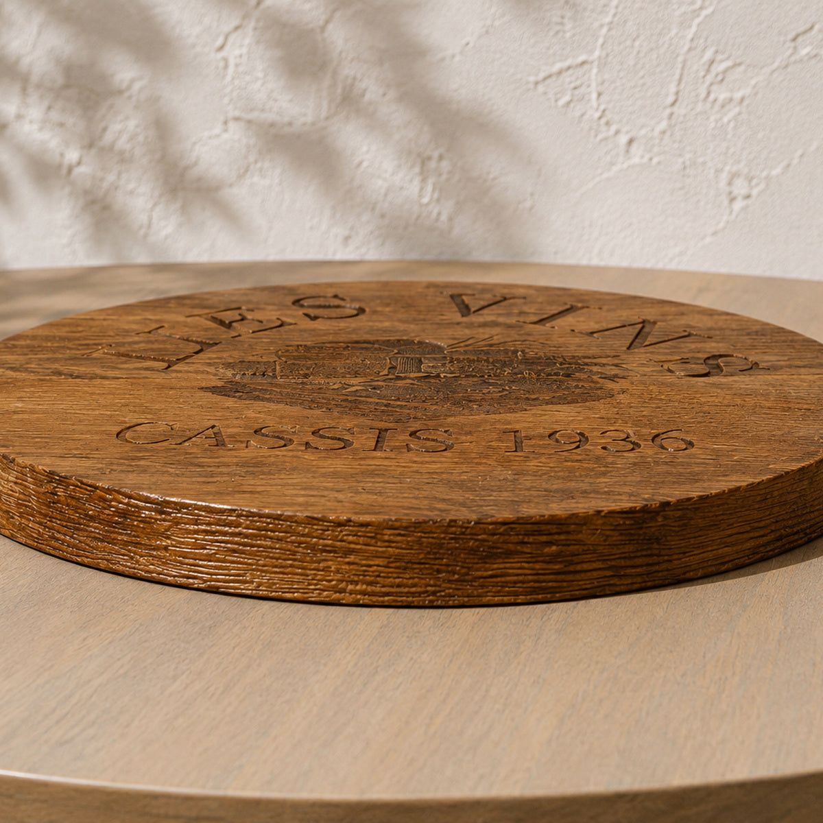 Bread & Wine wooden serving board side view
