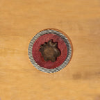 Top view of the Striped wooden platter set