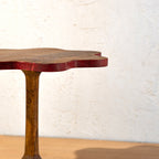 Side view of the Wavy wooden cake stand